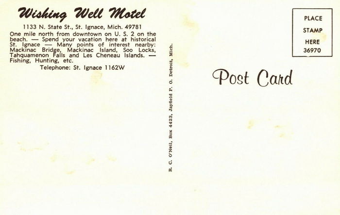 Bayview Motel (Wishing Well Motel) - Vintage Postcard (newer photo)